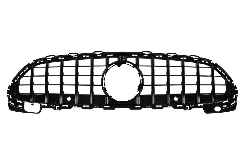Plată securizată Grilă tip GT cu lac negru, potrivită pentru Mercedes C-Class W206 sedan, S206 break după 2021, potrivită pentru pachetul sport A Design