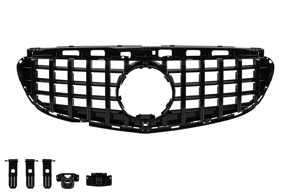 Grilă tip GT vopsită în negru, potrivită pentru Mercedes E-Class W212 2014-2016 Popular