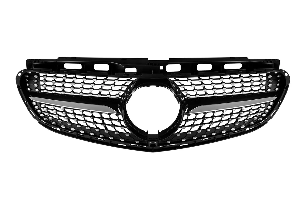 Ieftin Grilă diamantată crom/neagră potrivită pentru Mercedes E-Class W212 2014-2016
