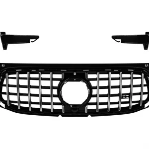 Vezi acum Grilă tip GT crom/neagră potrivită pentru Mercedes GLB X247 2020-2023 pentru bara de protecție A Design