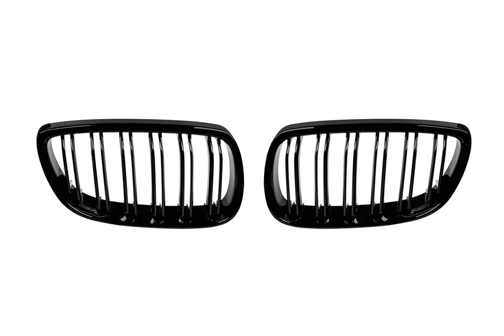 Grile rinichi cu nervuri duble vopsite în negru, potrivite pentru BMW Seria 3 E92 Coupe, E93 Cabriolet 2007-2009 Nu rata