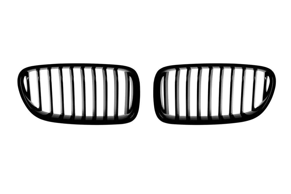 Grile rinichi cu nervuri unice vopsite în negru, potrivite pentru BMW Seria 5 F10, F11 Touring 2010-2017 Cel mai bun preț
