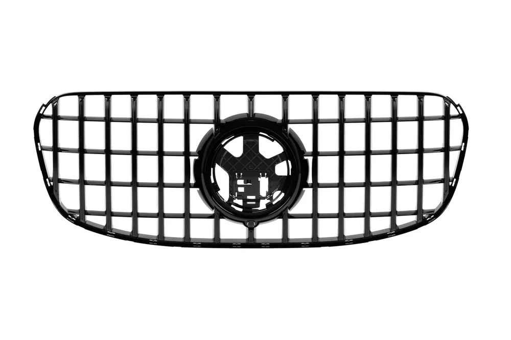 Vezi acum Grilaj tip GT cu lac negru potrivit pentru Mercedes GLS X167 după 2024 pentru bara de protecție frontală A Design Line