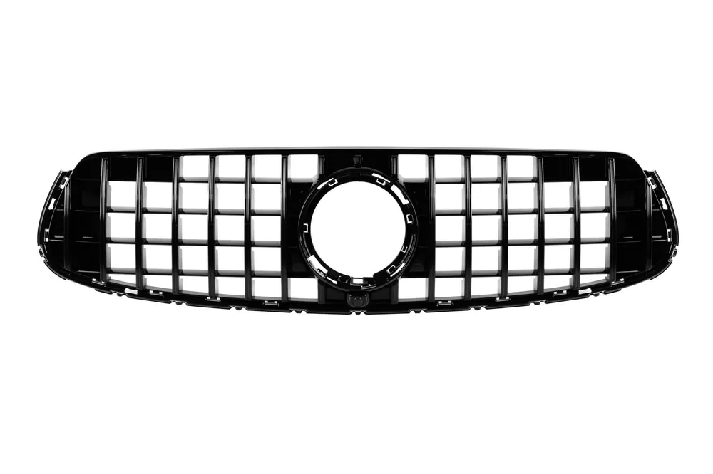 Cel mai bun preț Grilaj tip GT lacuit negru potrivit pentru bara de protecție frontală A Design a Mercedes GLC SUV X253, GLC Coupe C253 2019-2022 cu deschidere pentru cameră