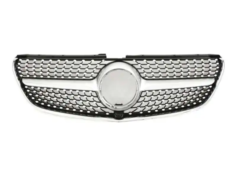Grilaj diamantat cromat/gri potrivit pentru Mercedes V-Class W447 2014-2019 Calitate înaltă