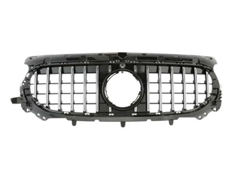 Grilă tip GT crom/neagră potrivită pentru Mercedes GLA H247 după 2024 cu bumper standard Lichidare de stoc