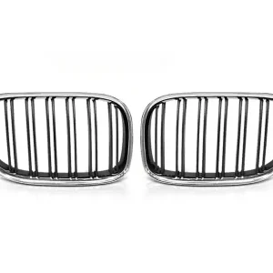 Super ofertă Răcitoare crom/negre potrivite pentru BMW Seria 7 F01 cu ampatament scurt, F02 cu ampatament lung 2008-2015