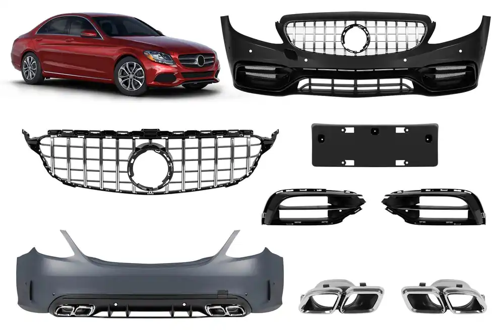 Pachet de tuning tip 63S potrivit pentru Mercedes C-Class W205 2014-2020 Chilipir