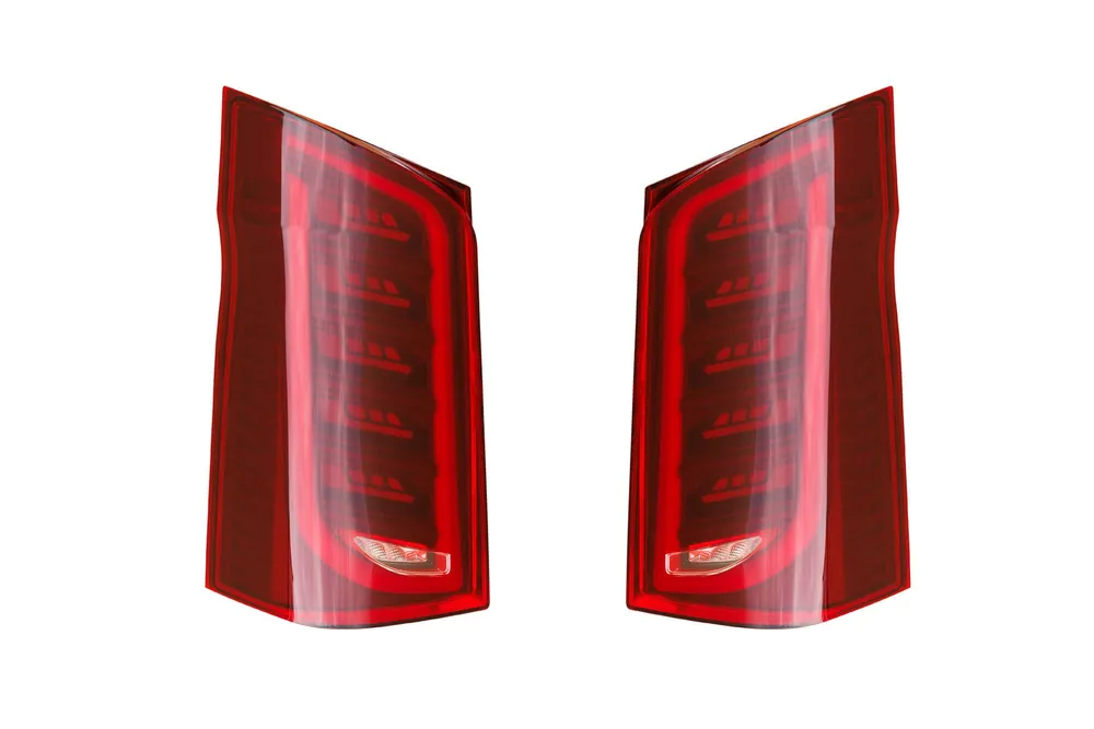 Reducere Kit de tuning stopuri LED tip Maybach potrivit pentru Mercedes V-Class W447 2014-2024 cu bază roșie, stânga și dreapta