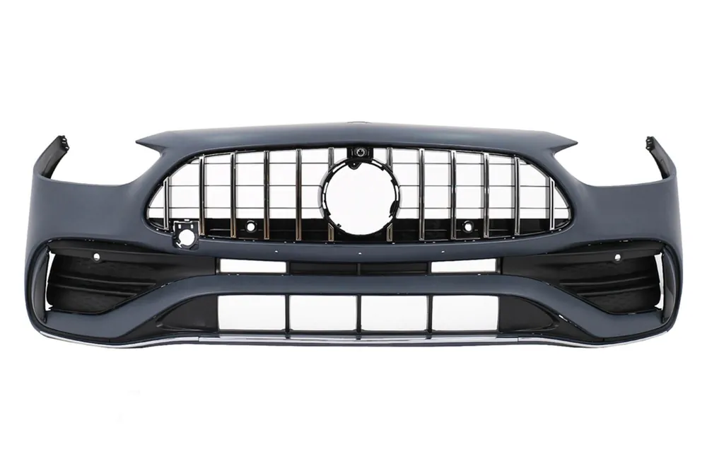 Bara frontală A Design Line potrivită pentru Mercedes C-Class W206 Sedan, S206 Estate după 2021 cu grilaj GT crom/negru Noutate