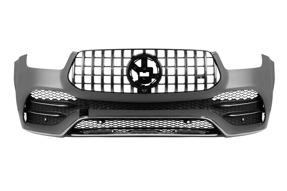 Discount Bara frontală A Design Line cu grilă GT crom/negru, potrivită pentru Mercedes GLE W167, GLE Coupe C167 2018-2023 până după 2024