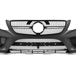 Bara frontală A Design Line potrivită pentru Mercedes GLE Coupe C292 2015-2019 cu grilă diamant neagră/metalizată Discount