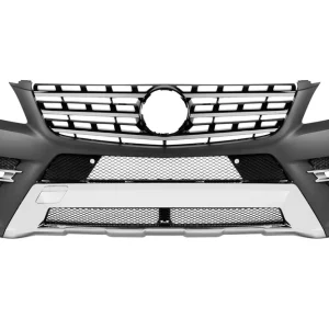 Bara frontală A Design Line potrivită pentru Mercedes ML W166 2011-2015 cu grilaj cu 3 spite cromat/negru Doar azi