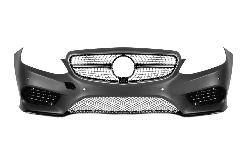 Bestseller Bara frontală A Design Line potrivită pentru Mercedes E-Class W212 Sedan, S212 Estate 2014-2016 cu grilă neagră în formă de diamant