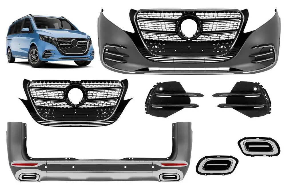 Discount Un kit de tuning de stil Facelift Design Line 25 potrivit pentru Mercedes V-Class W447 2016-2023 – fără a schimba farurile