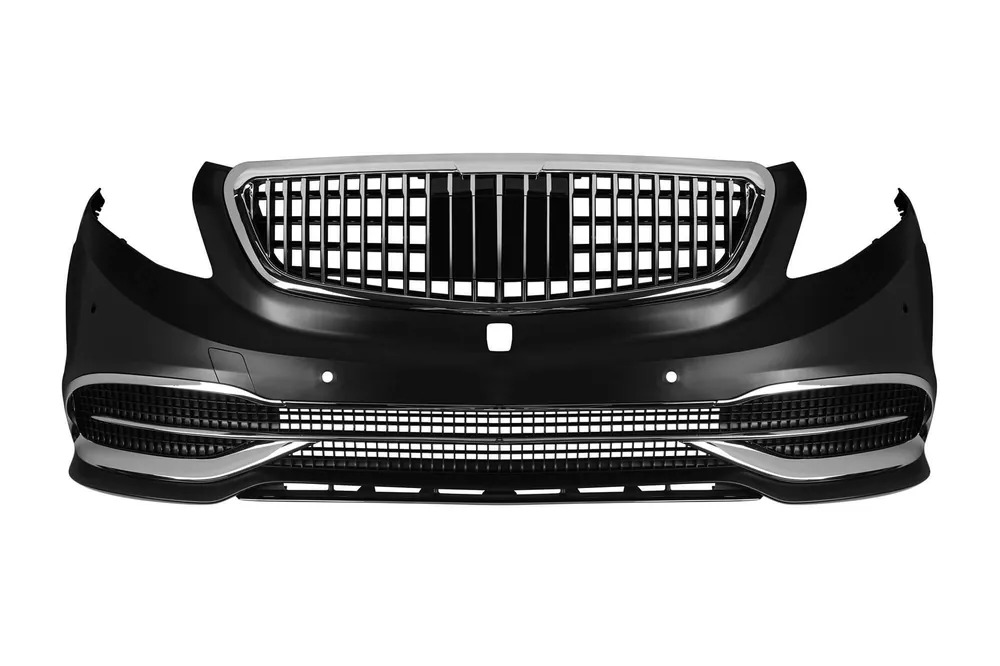 Bumper frontal stil design MB potrivit pentru Mercedes V-Class W447 2014-2023 cu elemente cromate Discount