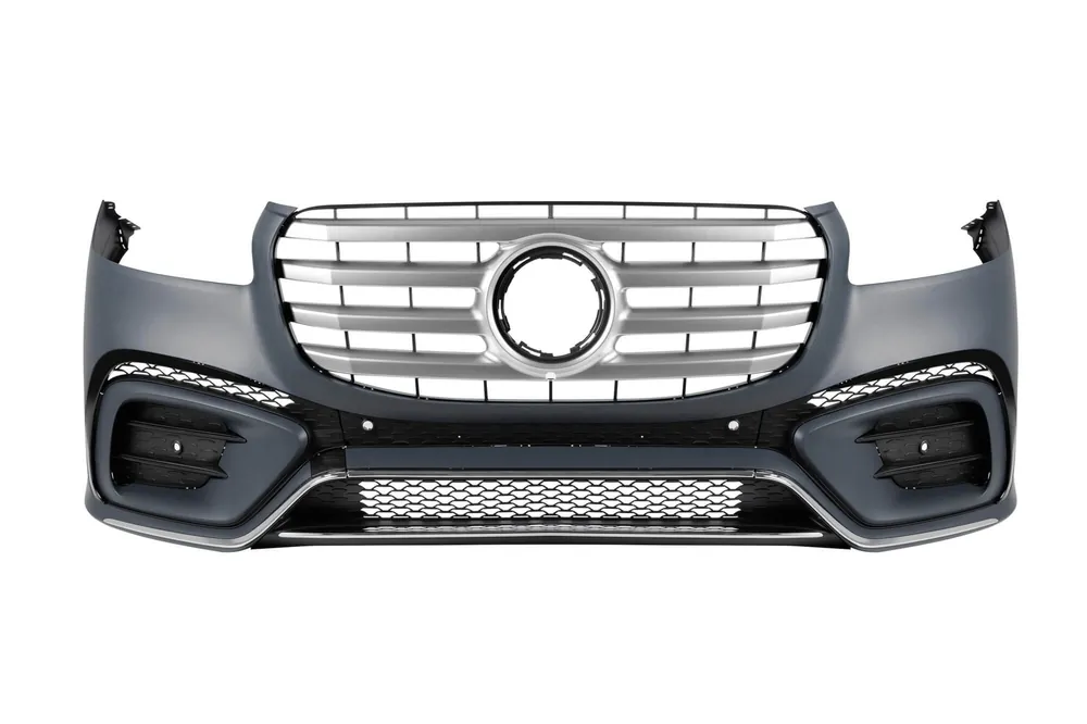 Bara frontală A Design Line cu grilă crom/neagră potrivită pentru Mercedes GLS X167 2020-2024 și după 2024 Super ofertă