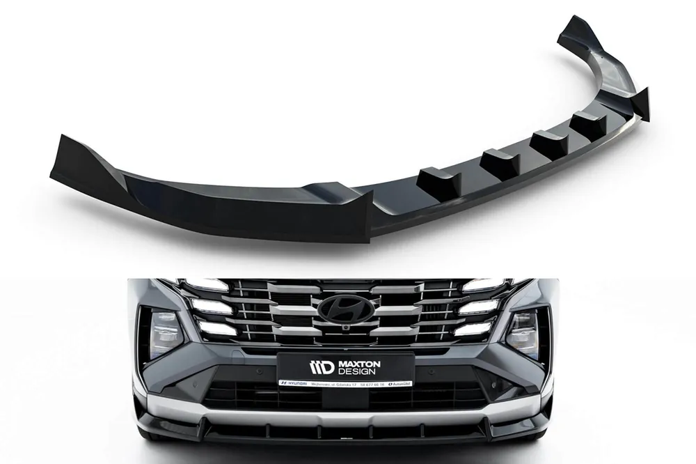 Ofertă exclusivă Spoiler Maxton Design potrivit pentru bara frontală a Hyundai Tucson MK4 Facelift după 2024, lac negru