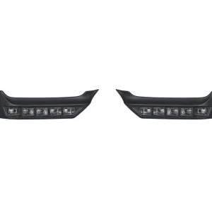 Aditive pentru spoiler tip BRABUS 4×4 cu lumini DRL potrivite pentru bara de protecție frontală A Design Mercedes G-Class W463 1989-2018, necolorat Plată securizată