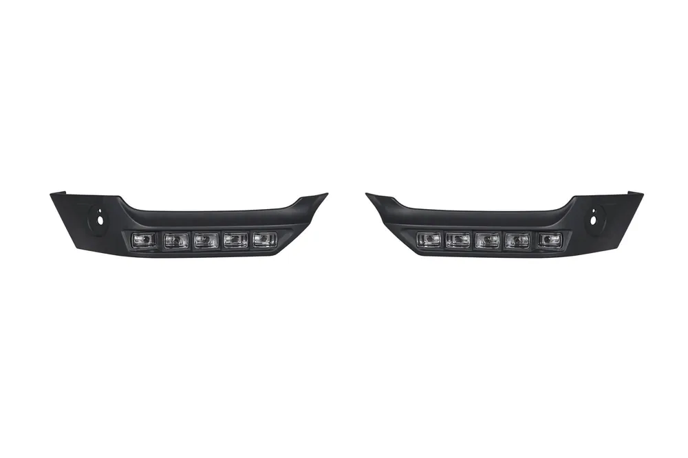 Aditive pentru spoiler tip BRABUS 4×4 cu lumini DRL potrivite pentru bara de protecție frontală A Design Mercedes G-Class W463 1989-2018, necolorat Plată securizată