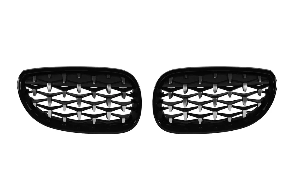 Cumpără acum Rădăcini tip diamant crom/negru potrivite pentru BMW Seria 5 E60 sedan, E61 break 2004-2010