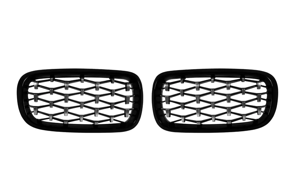 Grile tip rinichi diamant crom/negru potrivite pentru BMW X5 F15 2013-2018, X6 F16 2014-2019 Ofertă specială
