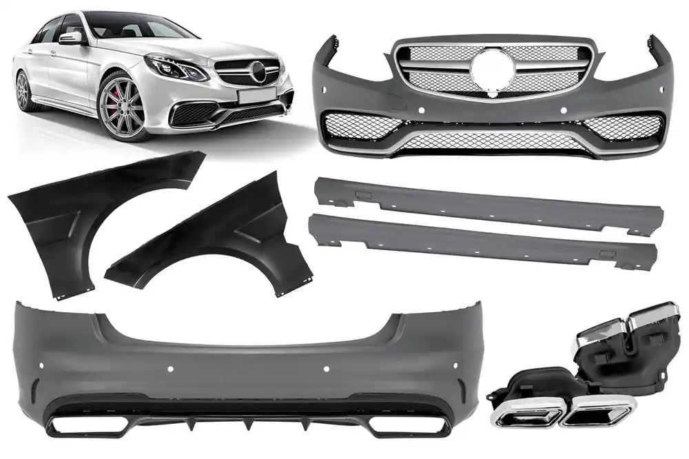 Un pachet de design tip E63 potrivit pentru Mercedes E-Class W212 sedan 2014-2016 cu aripi Discount