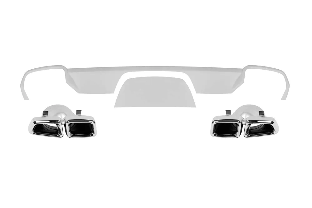 Cumpără acum Difuzor tip ML63 cu capete cromate potrivit pentru bara spate A Design pentru Mercedes ML W166 2012-2015 -oo–oo-
