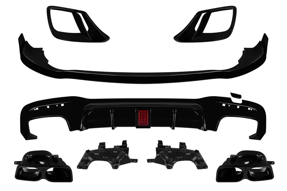 Ieftin Brabus accesorii pentru bara frontală și spate A Design potrivită pentru Mercedes S-Class W222 2017-2020 cu ieșiri de evacuare