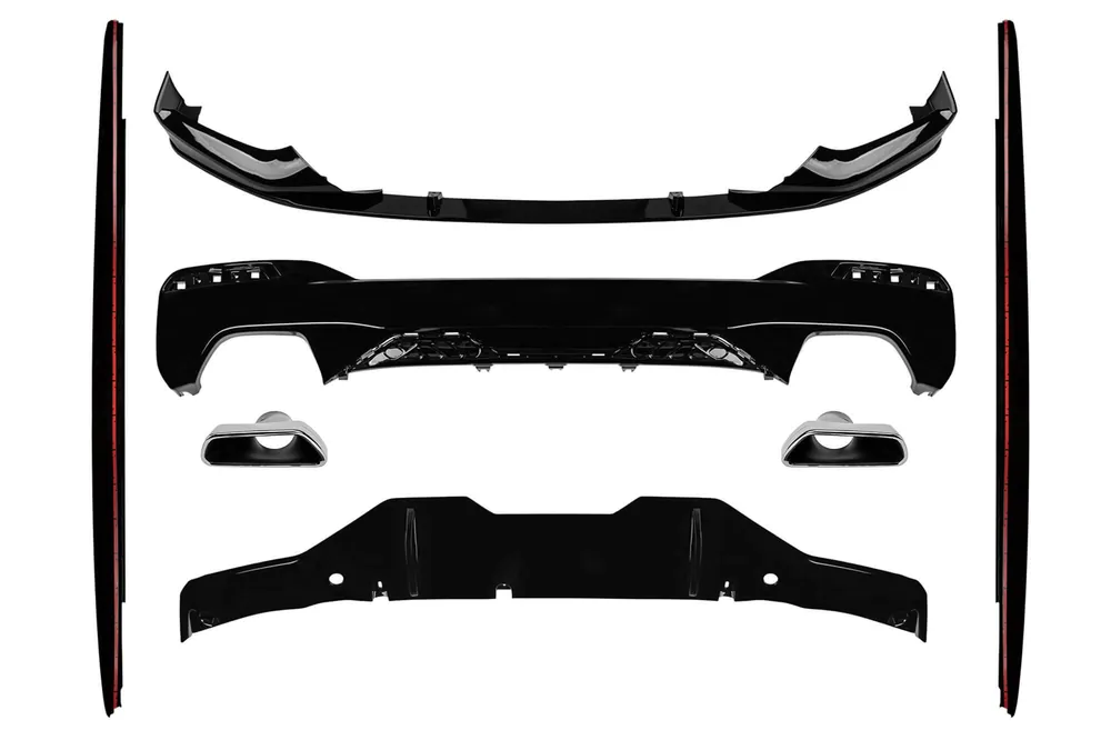 Reducere extra Adăugiri și difuzor M Performance Design Design cu țevi cromate 530/540 potrivite pentru BMW Seria 5 G30 2017-2020