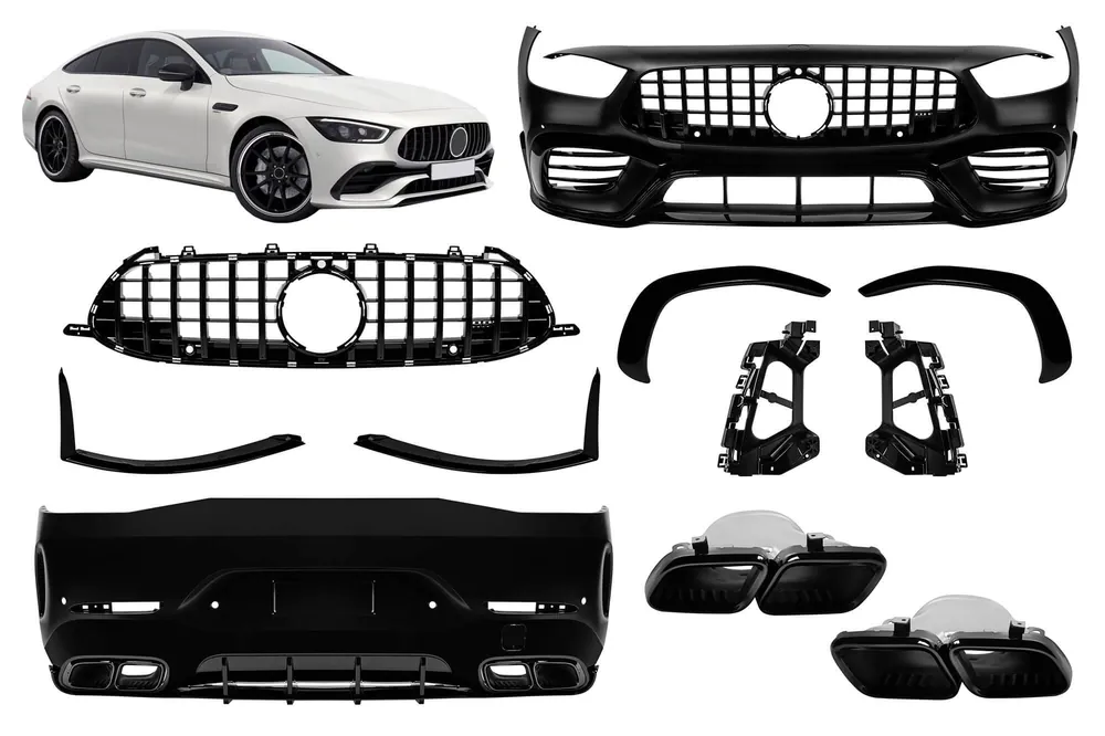 Pachetul de design tip GT63 cu grilă tip GT cu lac negru, potrivit pentru Mercedes A Design GT X290 Coupe cu 4 uși după 2019 Cel mai vândut