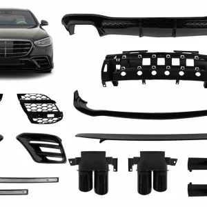 Brabus accesorii potrivite pentru bara de protecție frontală și spate A Design pe Mercedes S-Class W223 după 2020 cu ieșiri de evacuare Cumpărături sigure