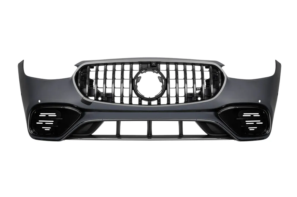 Bumper frontal A Design tip S63 potrivit pentru Mercedes S-Class W223 după 2020 cu elemente din crom fumuriu Ofertă exclusivă