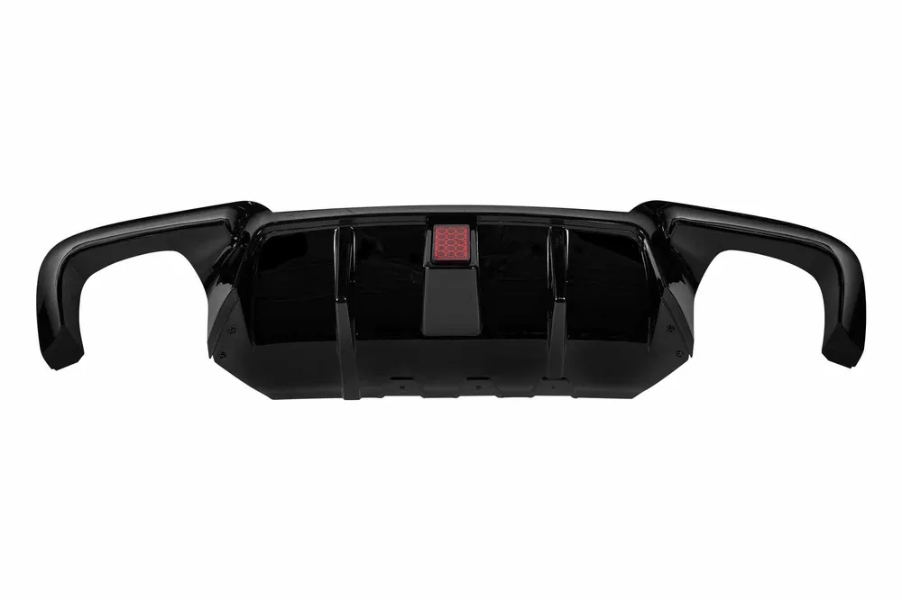Difuzor tip M Performance Design Design potrivit pentru bara spate M a BMW Seria 5 F10 sedan 2010-2017 cu stop de frână suplimentar, lac negru -oo–oo- Chilipir