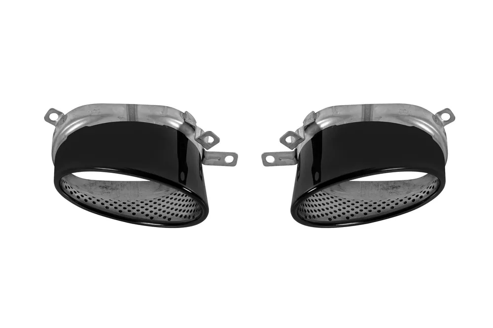 Capace de evacuare negre tip RS potrivite pentru Audi A6 sedan, break 2016-2018 -O–O- Mai ieftin