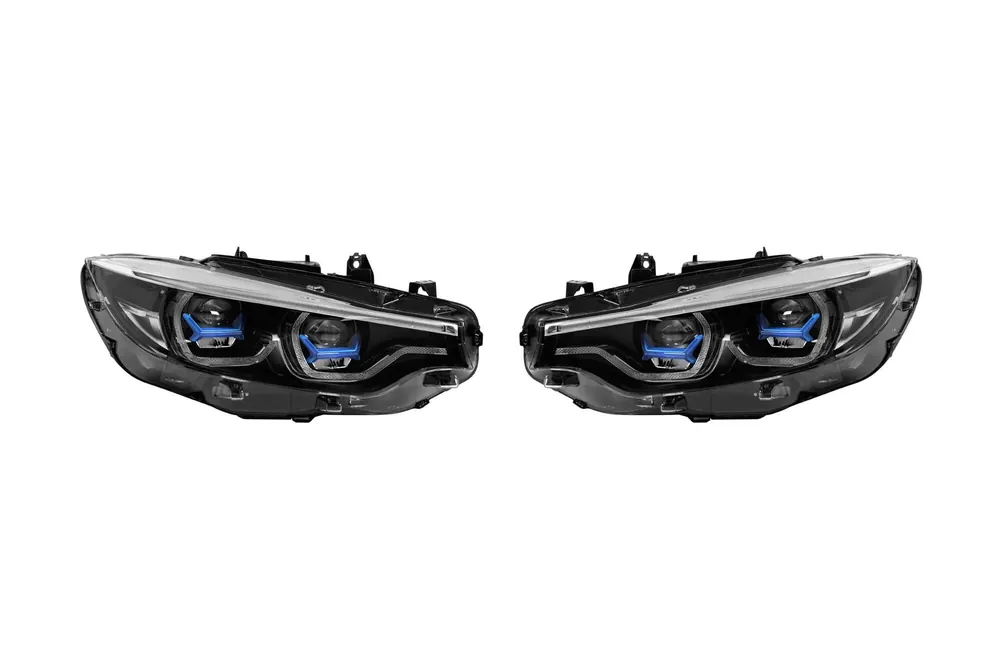 Set de faruri LED tip X-laser potrivit pentru BMW Seria 4 F32, F33, F36 2013-2016 pentru modelele cu faruri xenon din fabrică Ofertă