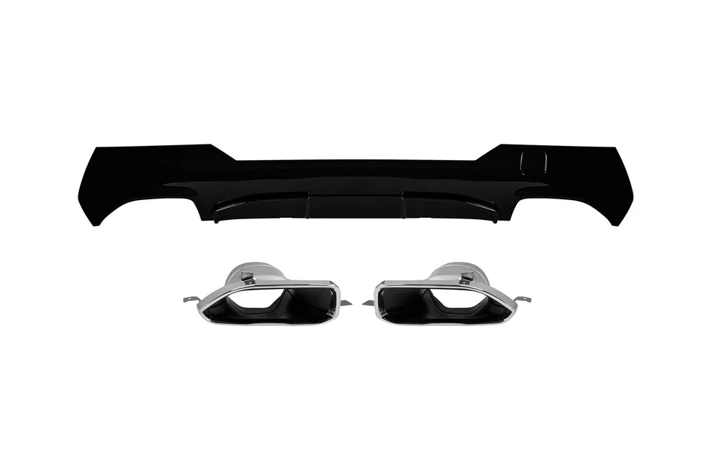 Comandă acum Difuzor tip M Performance Design Design potrivit pentru bara M spate cu capete cromate pentru BMW Seria 4 G22 coupe, G23 cabrio după 2020 -oo–oo-