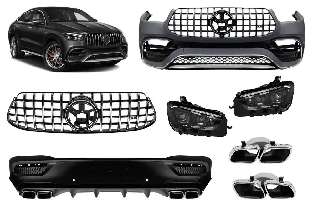 Pachetul GLE63 A Design potrivit pentru Mercedes GLE Coupe C167 după 2019 pentru modelul echipat cu bara spate A Design line Super ofertă