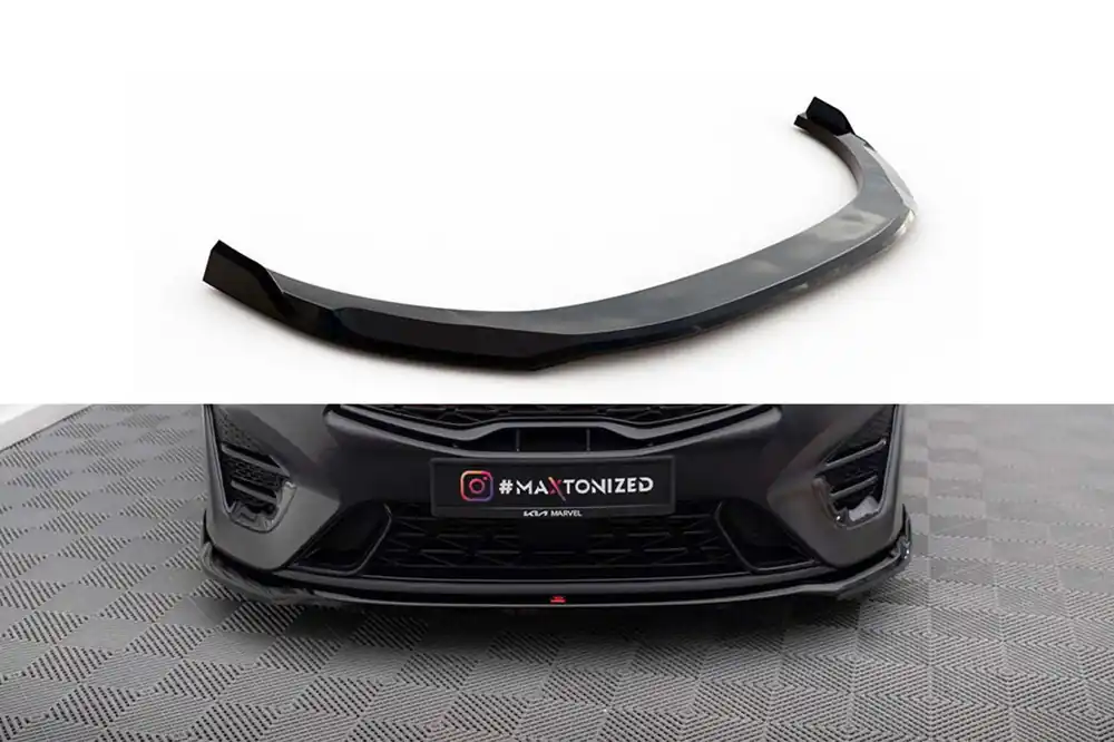 Spoiler Maxton Design versiunea 1 potrivit pentru bara de protecție frontală GT pe Kia Proceed, Ceed după 2022, lac negru Reducere specială