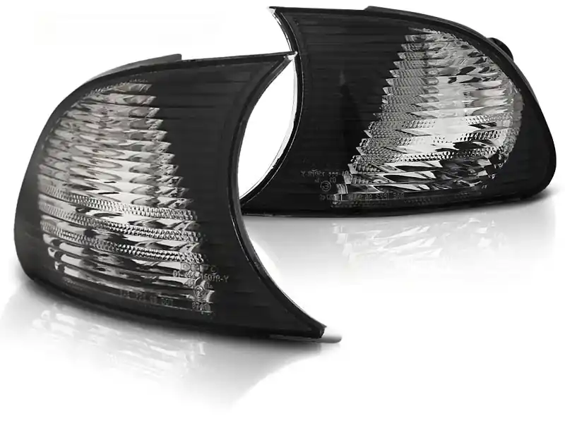 Set de semnale de tunning potrivit pentru far pentru BMW Seria 3 E46 Coupe/Cabrio 2001-2003 cu bază cromată și cadru fumuriu stânga + dreapta Ofertă specială