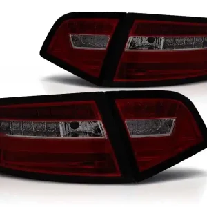 Vezi acum Set de stopuri LED de tuning potrivit pentru Audi A6 C6 sedan 2008-2011 roșu/întunecat, stânga și dreapta