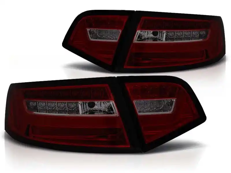 Vezi acum Set de stopuri LED de tuning potrivit pentru Audi A6 C6 sedan 2008-2011 roșu/întunecat, stânga și dreapta