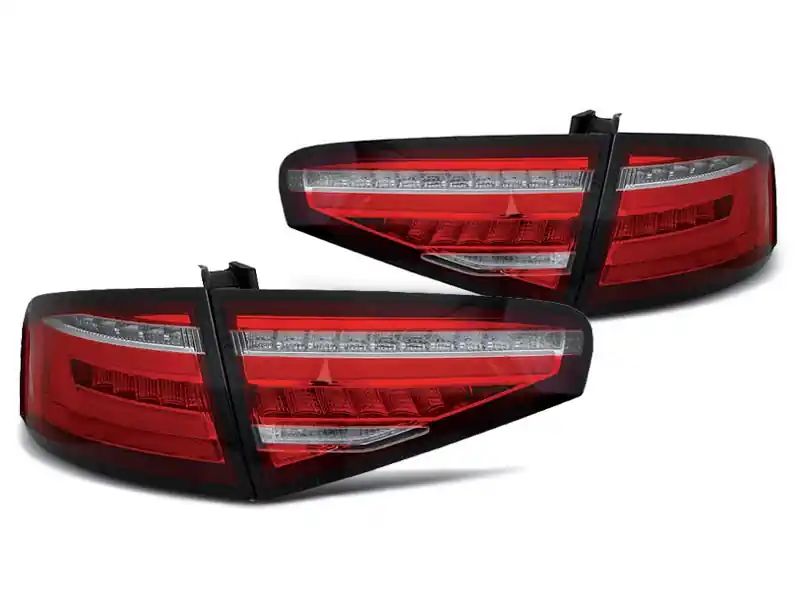 Kit de stopuri LED de tuning potrivit pentru Audi A4 sedan 2012-2015 bază roșie/albă, stânga și dreapta Ofertă specială