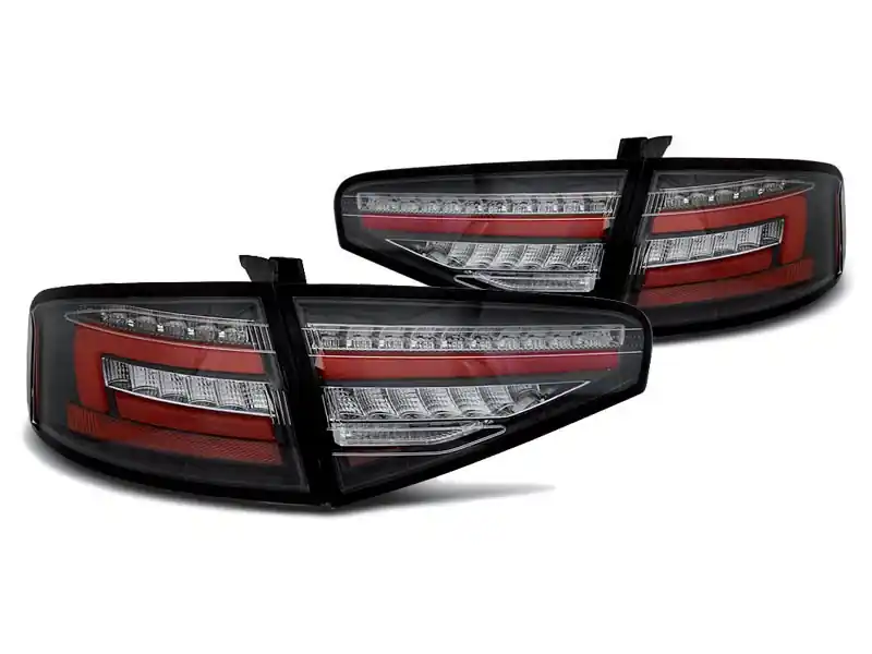 Ofertă limitată Set de stopuri LED de tuning potrivit pentru Audi A4 sedan 2012-2015 bază neagră, stânga și dreapta