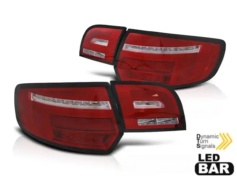 Kit de stopuri LED de tuning potrivit pentru Audi A3 8P sportback 2003-2008 bază roșie și albă, stânga și dreapta Mai ieftin