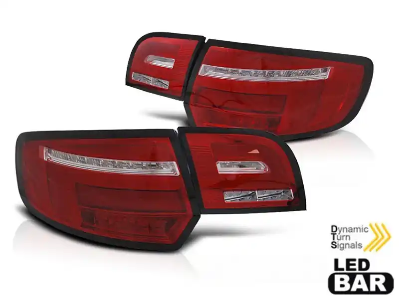 Set de stopuri LED de tuning potrivit pentru Audi A3 8P sportback 2008-2012 roșu alb, stânga și dreapta Doar azi