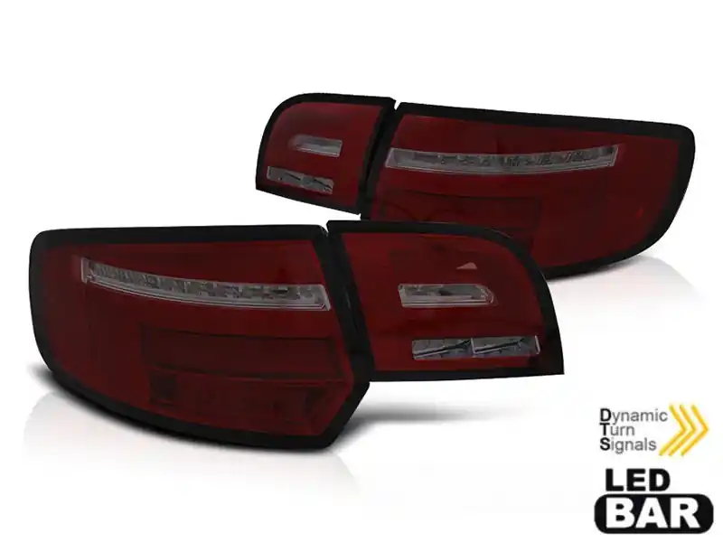 Preț mic Set de stopuri LED de tuning potrivit pentru Audi A3 8P sportback 2008-2012 bază fumurie roșie, stânga și dreapta
