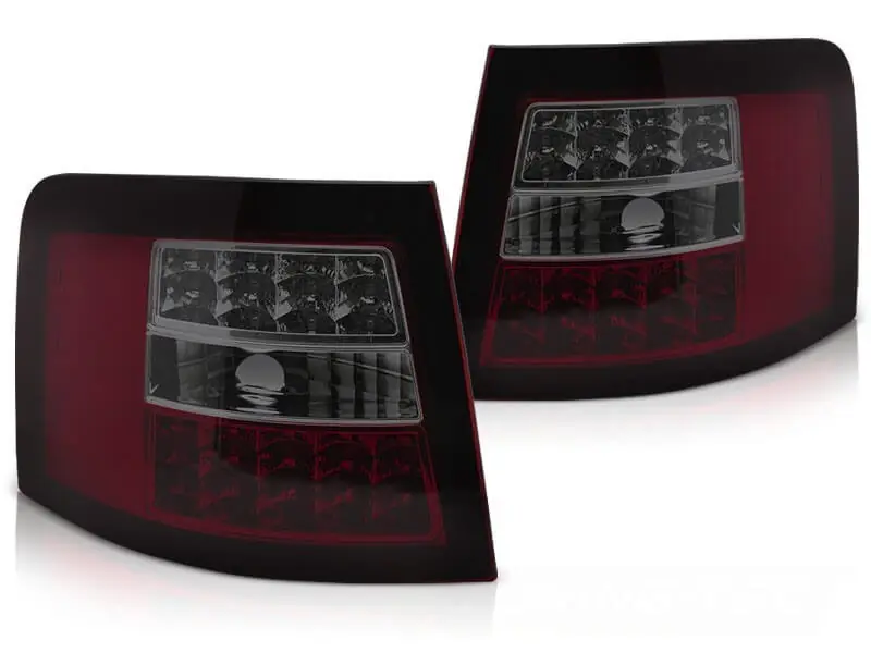 Livrare gratuită Set de stopuri LED de tuning potrivit pentru Audi A6 C5 break 1997-2004 roșu/întunecat, stânga și dreapta