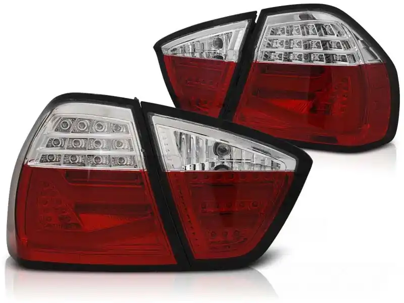 Ofertă exclusivă Set de stopuri LED de tuning potrivit pentru BMW Seria 3 E90 03.2005-08.2008 roșu/alb, stânga și dreapta