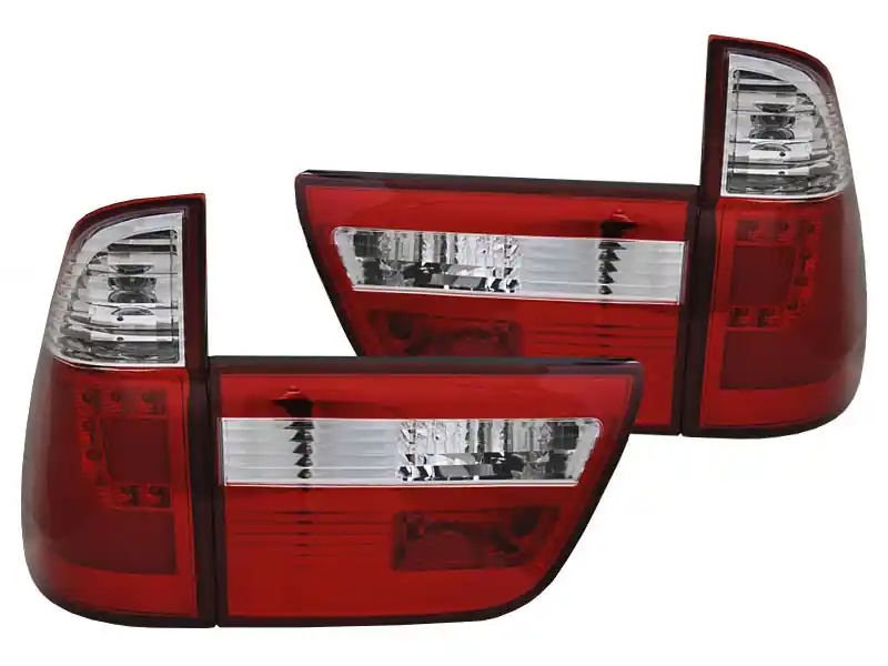 Set de stopuri LED de tuning potrivit pentru BMW X5 E53 1999-2003 roșu și alb, stânga și dreapta Reducere